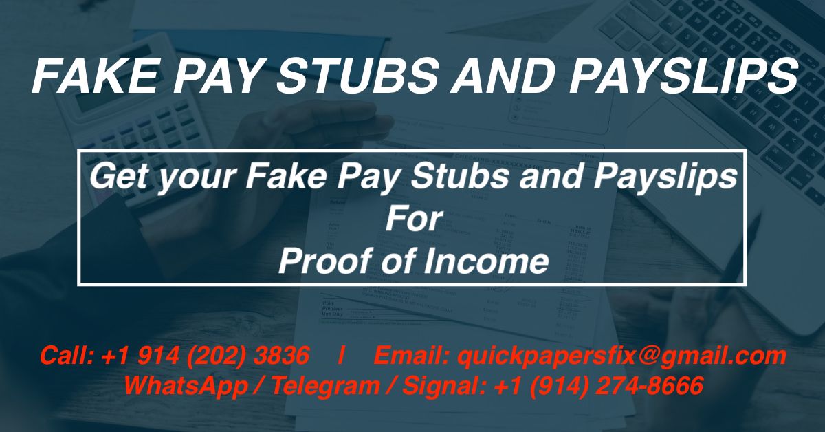 Fake Pay Stubs and Fake Payslips