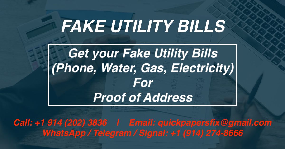 Fake Utility Bill